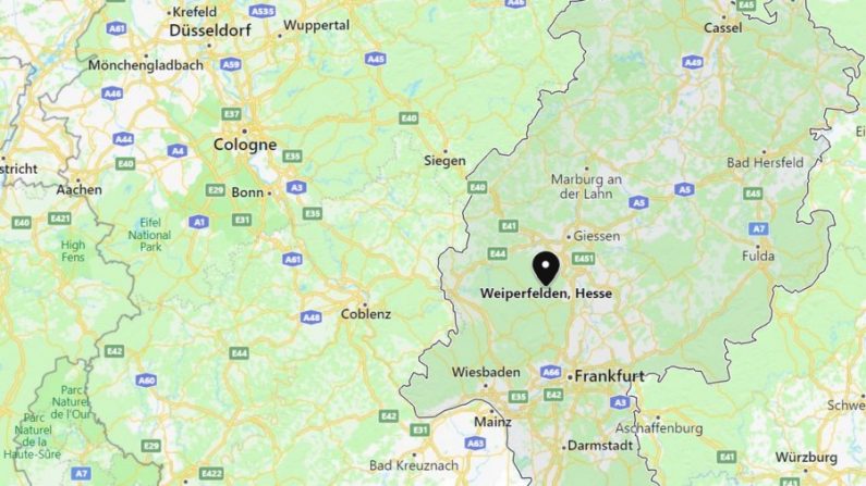 Esta captura de pantalla muestra el distrito Weiperfelden de Waldsolms en Hesse, Alemania, el 4 de diciembre de 2020.(Google Maps)