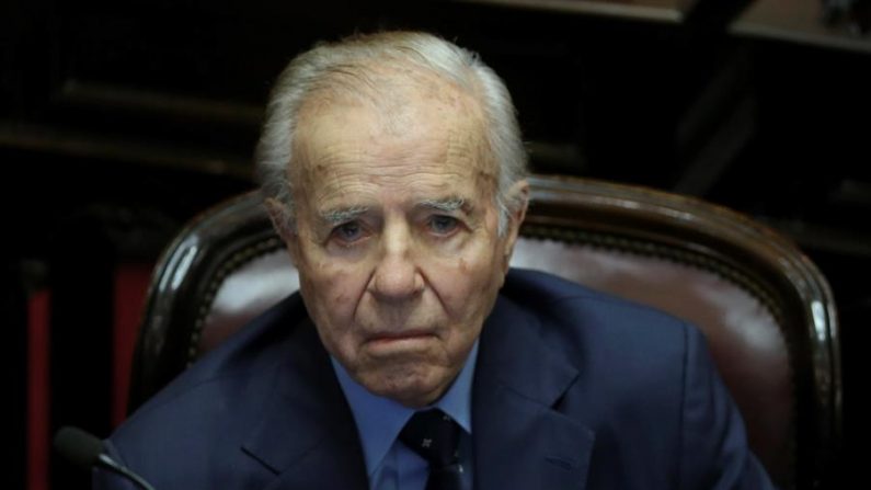 En la imagen un registro del expresidente de Argentina Carlos Saúl Menem (1989-1999). EFE/Juan Ignacio Roncoroni/Archivo