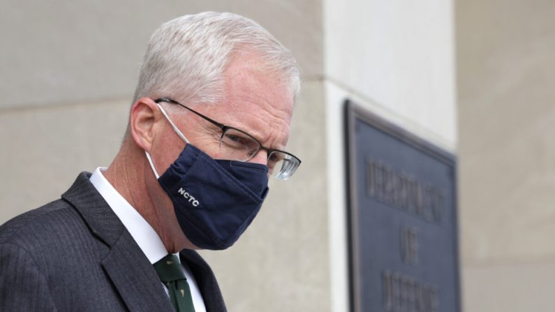 El secretario de Defensa interino, Christopher Miller, en el Pentágono en Arlington, Virginia, el 13 de noviembre de 2020. (Alex Wong/Getty Images)