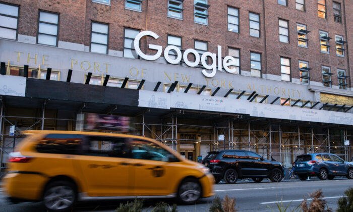 La oficina de Google en Nueva York, en el bajo Manhattan, el 20 de enero de 2021. (Chung I Ho/The Epoch Times)