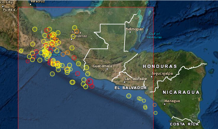 El Insivumeh detalló que el movimiento sísmico se registró a las 10.10 hora local (16.10 GMT) con epicentro en el océano Pacífico, frente a las costas de los departamentos de Retalhuleu, Suchitepéquez y San Marcos. Foto de EMSC