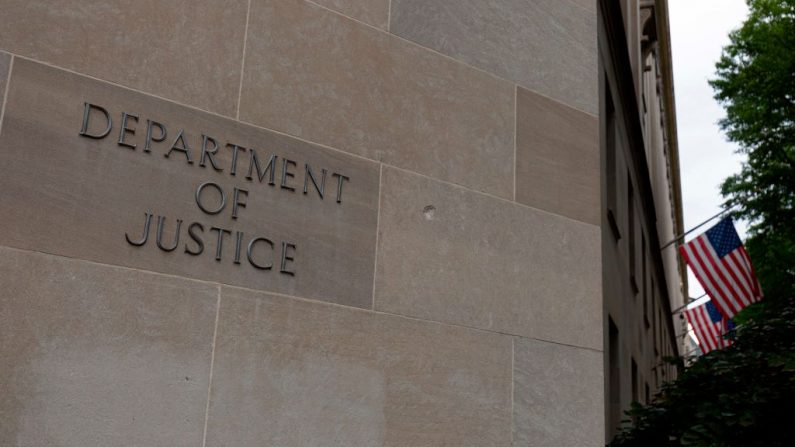El edificio del Departamento de Justicia de EE .UU. se ve en Washington el 22 de julio de 2019. (Alastair Pike/AFP vía Getty Images)
