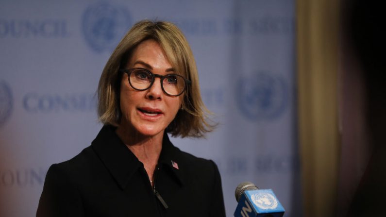 La embajadora de Estados Unidos ante las Naciones Unidas, Kelly Craft, en la sede de la ONU en la ciudad de Nueva York, el 12 de septiembre de 2019. (Spencer Platt/Getty Images)