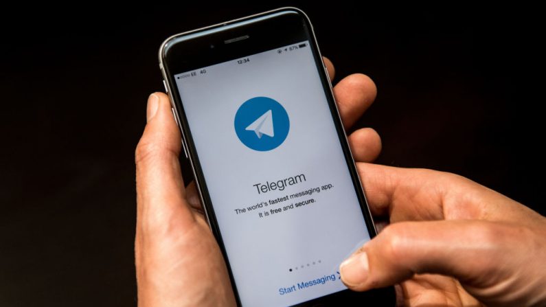 Una imagen de la aplicación de Telegram en un teléfono inteligente, en Londres, Reino Unido, el 25 de mayo de 2017. (Carl Court/Getty Images)
