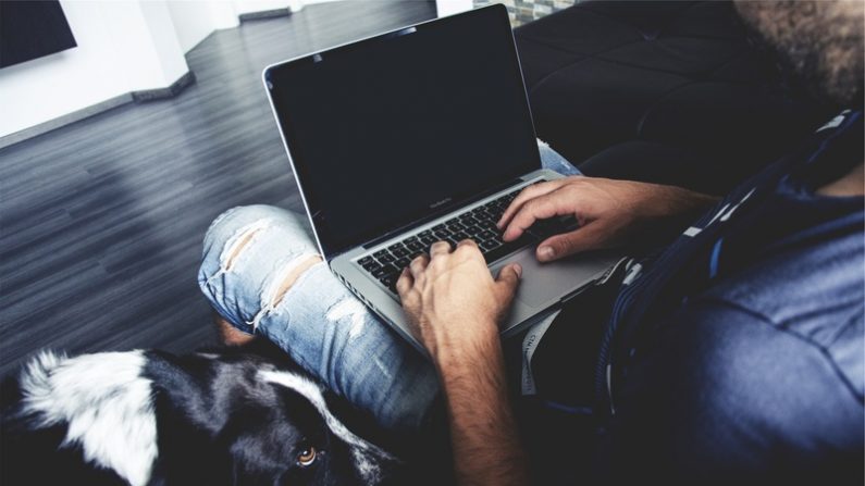 Un hombre usando una laptop en una imagen ilustrativa. (Dominio público/Pxhere)