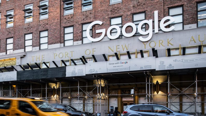 La oficina de Google en Nueva York, en el bajo Manhattan, el 20 de enero de 2021. (Chung I Ho/The Epoch Times)