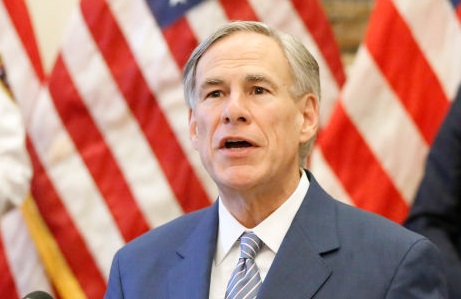 El gobernador de Texas, Greg Abbott, durante una conferencia de prensa en el Capitolio del Estado de Texas en Austin, el domingo 29 de marzo de 2020. (Tom Fox-Pool/Getty Images)