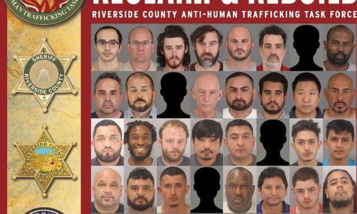 Se realizaron sesenta y cuatro arrestos, anunciaron los funcionarios del condado de Riverside el 2 de febrero de 2021. (Departamento del Sheriff del condado de Riverside)