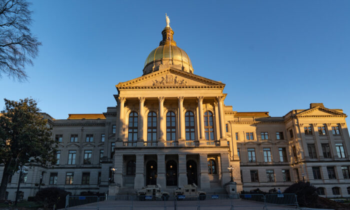 Una vista general del edificio del Capitolio del Estado de Georgia en Atlanta, Georgia, el 18 de enero de 2021. (Megan Varner/Getty Images)
