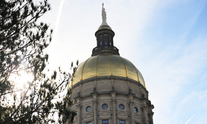 El Capitolio del Estado de Georgia en Atlanta el 6 de enero de 2021. (Michael M. Santiago/Getty Images)