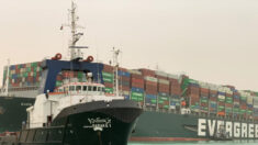 Canal de Suez: enorme barco podría permanecer como una «ballena varada» durante semanas