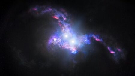Los cuásares dobles revelan una colisión galáctica en el universo antiguo