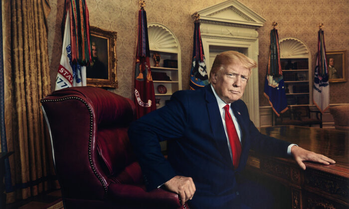 "El presidente Donald J. Trump para la revista Time en 2019", impresión de inyección de tinta. (Publicado en la revista Time, 1 de julio de 2019. Galería Nacional de Retratos, Smithsonian Institution. © 2019 Pari Dukovic)