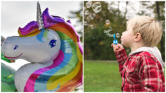 Maestra aparece disfrazada de unicornio en cumpleaños de alumno autista y lleva alegría a la pandemia