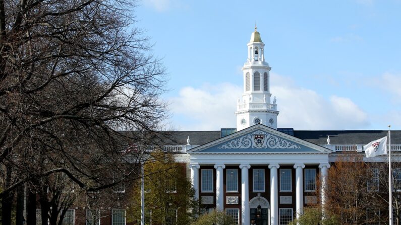 Una vista general del campus de la Universidad de Harvard en Cambridge, Massachusetts, el 22 de abril de 2020. (Maddie Meyer/Getty Images)