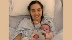 Mujer da a luz en coma tras luchar contra COVID-19 y se reencuentra con su bebé luego de 4 meses