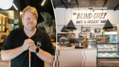 Chef ciego abre cafetería tras perder la vista y su trabajo por un cáncer: ¡Nada lo detiene!