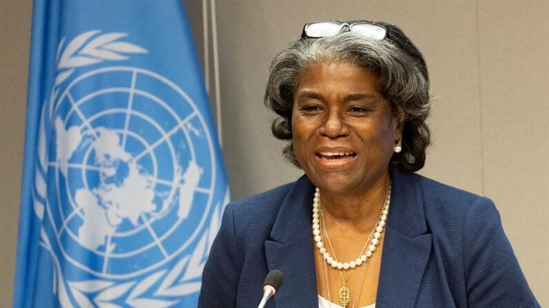 La embajadora de Estados Unidos ante la ONU, Linda Thomas-Greenfield. EFE/EPA/JUSTIN LANE/Archivo