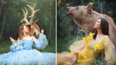 Fotógrafa rusa capta imágenes casi mágicas de humanos y bestias en el mismo escenario