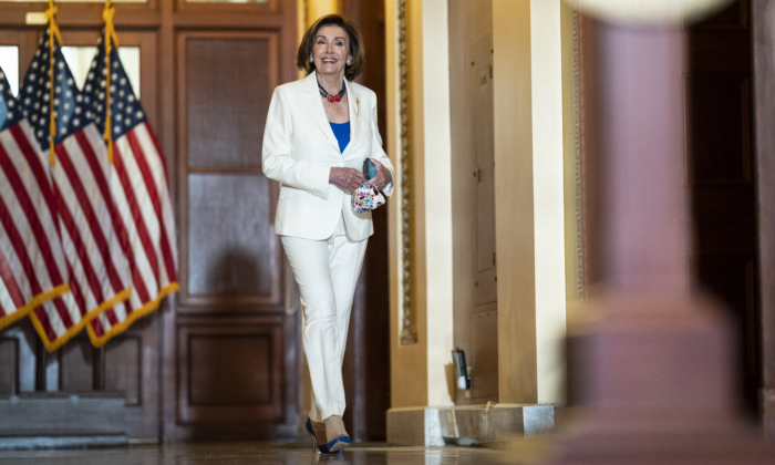 La presidenta de la Cámara de Representantes Nancy Pelosi (D-CA) en el Capitolio en Washington, D.C., el 20 de mayo de 2021.(Jabin Botsford-Pool/Getty Images)