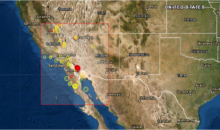 Un sismo de magnitud 5.3 sacudió este sábado 5 de junio de 2021 al condado de Imperial, California (EE.UU.), a pocas millas de la frontera con México, informó el Servicio Geológico de Estados Unidos (USGS, por sus siglas en inglés). EMSC