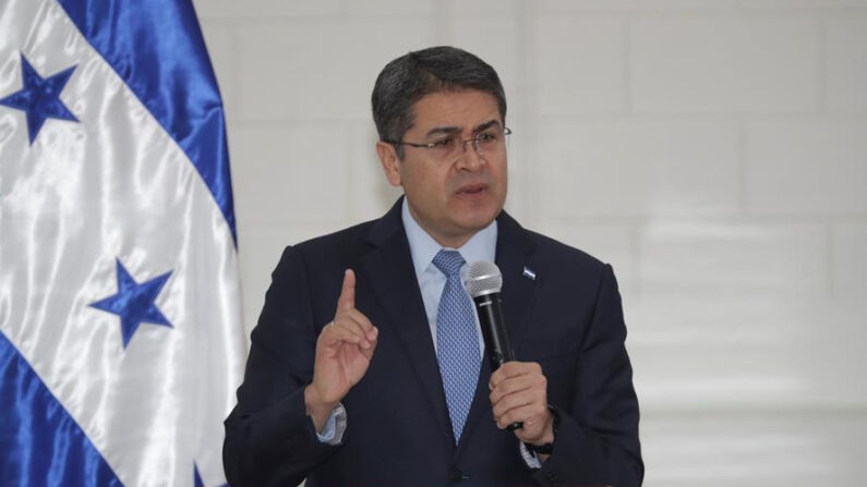 El presidente de Honduras Juan Orlando Hernández. EFE/Gustavo Amador/Archivo