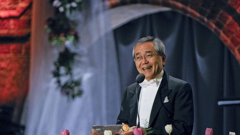 El premio Nobel de Química Eiichi Negishi habla en el banquete del Nobel en el Ayuntamiento de Estocolmo (Suecia), el 10 de diciembre de 2010. (Henrik Montgomery/AFP vía Getty Images)