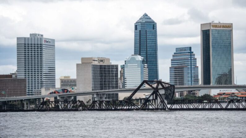 El río St. Johns, de Jacksonville, Florida, el 11 de septiembre de 2017. (Sean Rayford/Getty Images)