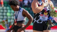 Atleta olímpica se aleja de la bandera al escuchar el himno, dice que «fue una trampa»