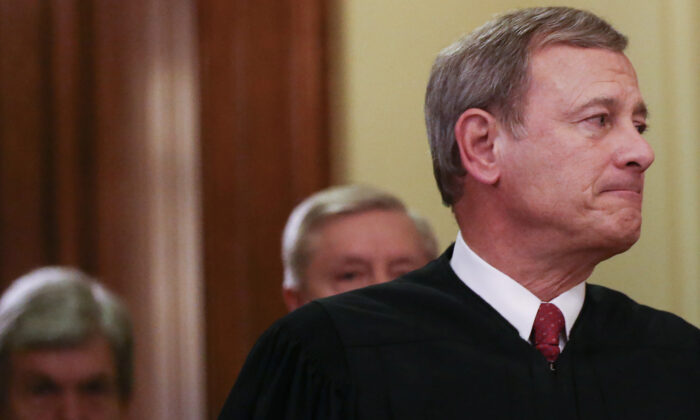 El presidente de la Corte Suprema, John Roberts, en Washington el 5 de febrero de 2020. (Mario Tama/Getty Images)