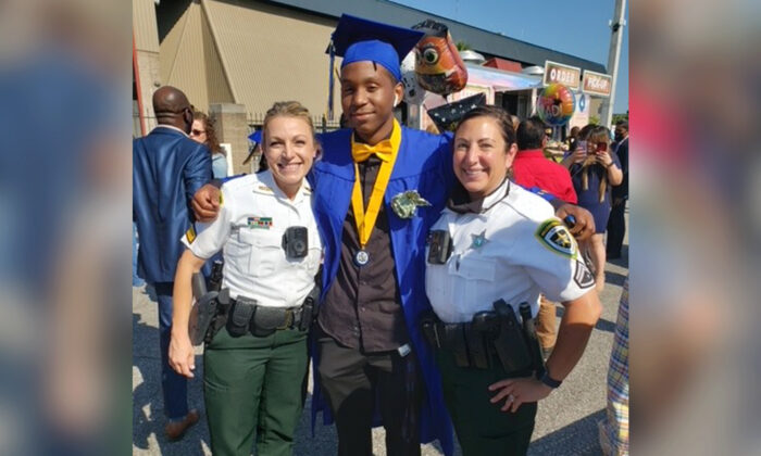 (L–R) Sgt. Kara Vance, Quintin, and Cpl. Andrea Davis. (Courtesy of Hillsborough County Sheriff’s Office)