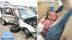Mujer sobrevive a accidente y da a luz a su bebé camino al hospital: “Nunca dejaré de estar agradecida”
