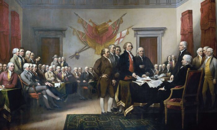 "La firma de la Declaración de Independencia", pintada por John Trumbull, 1819. (Dominio público)