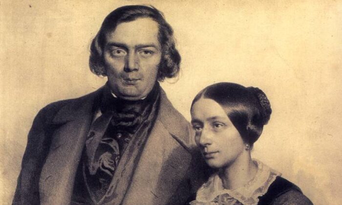 Litografía de 1847 de Robert y Clara Schumann. (Dominio público)
