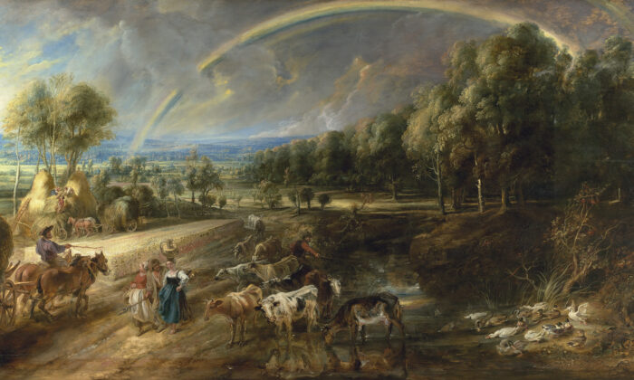 "El paisaje del arco iris", hacia 1636, de Peter Paul Rubens. (Fideicomisarios de The Wallace Collection, Londres)