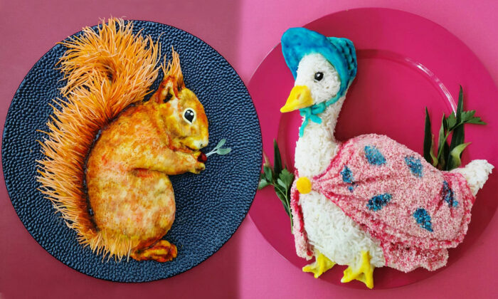 La artista belga Jolanda Stokkermans transforma las comidas cotidianas en obras de arte saludables y comestibles para sus hijos. (Cortesía de Jolanda Stokkermans)