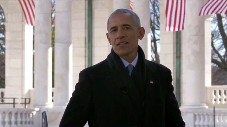 En esta captura de pantalla, el expresidente Barack Obama habla durante el especial Celebrating America Primetime Special el 20 de enero de 2021. (Comité Inaugural de Biden a través de Getty Images)