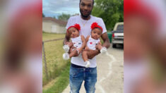 Un padre de Michigan se precipitó a su casa en llamas para salvar a sus hijas gemelas de 18 meses