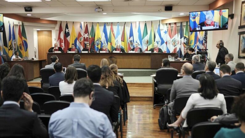 Fotografía de archivo de una sesión de la Corte Interamericana de Derechos Humanos (CorteIDH) en San José (Costa Rica). EFE/ Jeffrey Arguedas