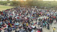 Miles de inmigrantes ilegales se congregan bajo un puente en Texas
