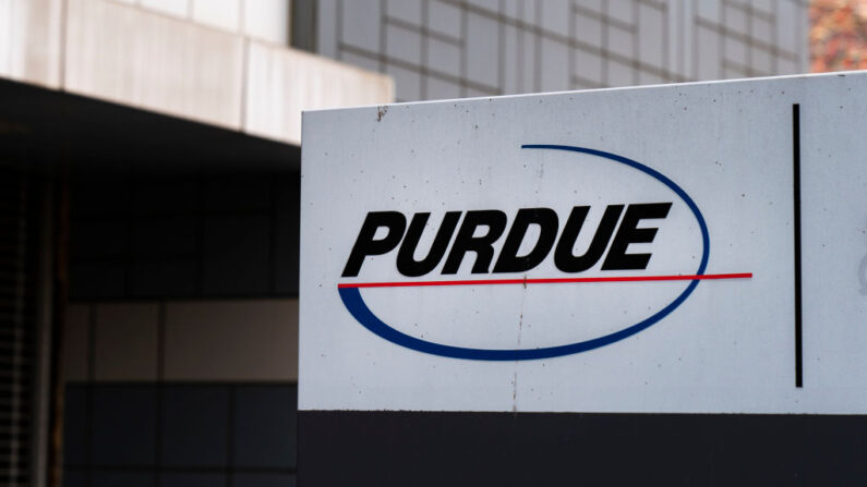 La sede de Purdue Pharma se encuentra en el centro de Stamford, el 2 de abril de 2019 en Stamford, Connecticut (EE.UU.). (Drew Angerer/Getty Images)