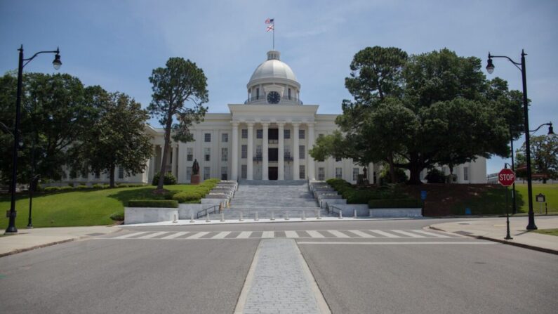 El edificio del Capitolio del Estado de Alabama en Montgomery Alabama el 19 de mayo de 2019. (Seth Herald/AFP vía Getty Images)