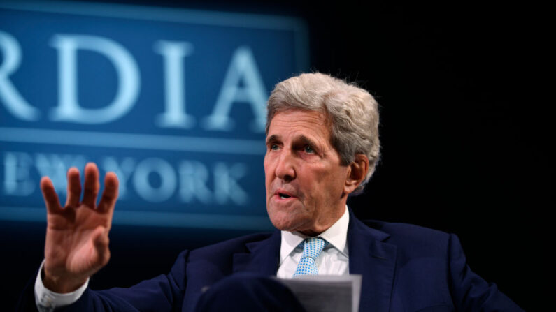 John Kerry, enviado presidencial especial para el Clima, Estados Unidos de América, habla en el escenario durante la Cumbre Anual de la Concordia 2021. (Riccardo Savi/Getty Images for Concordia Summit)