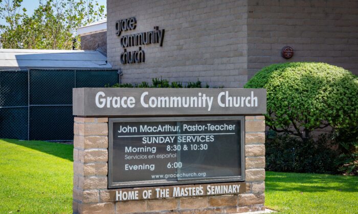 La Grace Community Church en Sun Valley (California) el 2 de septiembre de 2020. (John Fredricks/The Epoch Times)