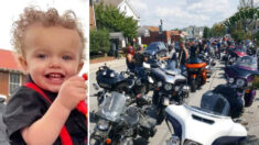 2000 motociclistas escoltan coche fúnebre de un niño de 2 años que murió en una inundación