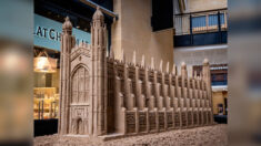 Impresionante maqueta de arena de una capilla de Cambridge, de 575 años de antigüedad