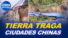 Tierra sepulta casas y edificios por toda China. Soros habla en contra de Xi Jinping