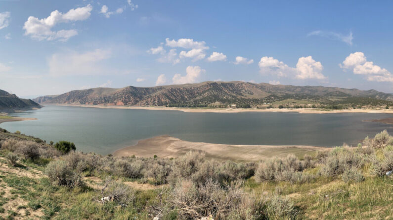 El embalse de Echo, en Utah, está aproximadamente a la mitad de su capacidad debido a la grave sequía que afecta a todo el estado. En el pueblo vecino de Echo.