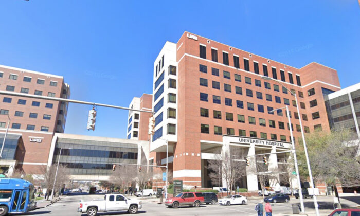 Universidad de Alabama en el Hospital de Birmingham en marzo de 2019. (Captura de pantalla de The Epoch Times/Google Maps)