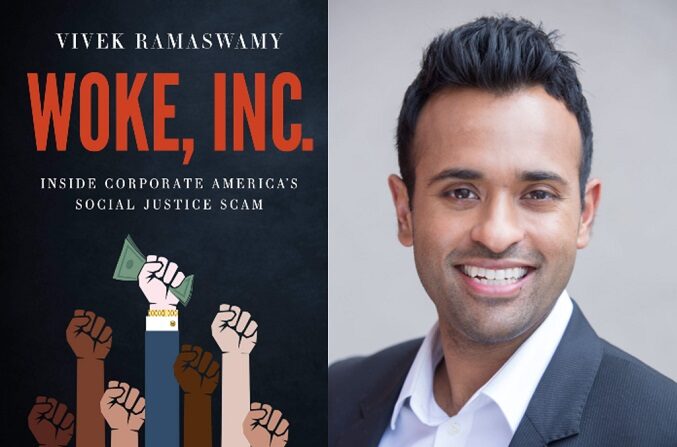 La portada de "Woke, Inc: Inside Corporate America's Social Justice Scam", de Vivek Ramaswamy.